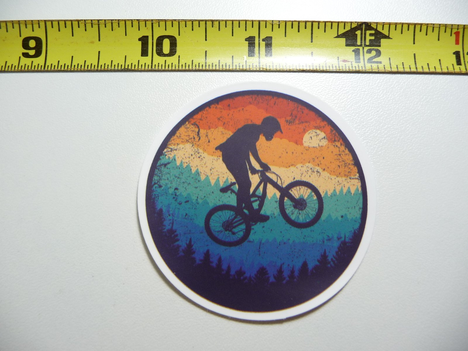 MTB Mountain Bike Jump Rider Sunset Decal Sticker Outdoor Cycling Design