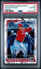 SHOHEI OHTANI 2018 DONRUSS OPTIC SHOCK 56 🔥 PSA 10 💎 GEM MINT 📈 ROOKIE RC 🐐