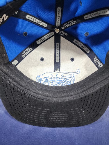 BYU Cougars Zephyr Hat Blue/Black Retro Logo Adjustable Snapback Cap - Picture 11 of 13