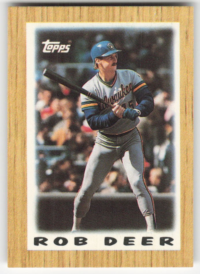 1987 Topps Major League Leaders Minis Rob Deer #59 Milwaukee Brewers
