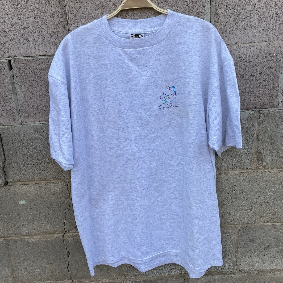 Single Stitch John Lennon Imagine Self Portrait shirt Original XL Gray View 2