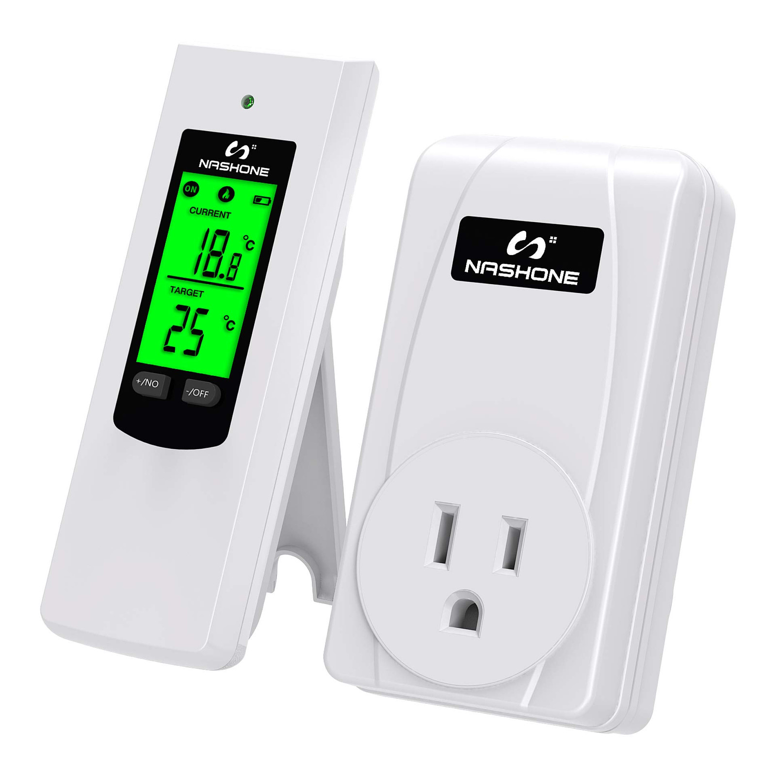 Wireless Plug in Thermostat, Digital Thermostat Outlet LCD Display Temperatur...