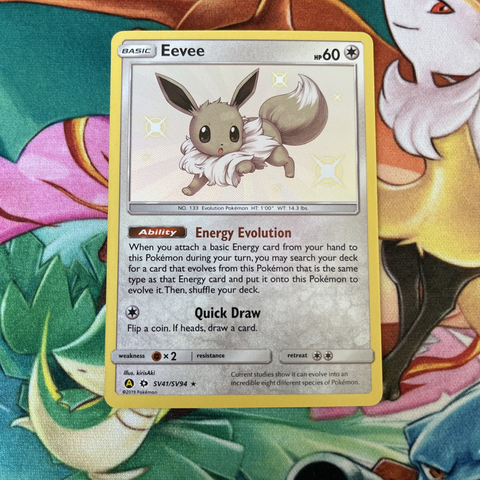 Pokemon TCG Sun & Moon Hidden Fates Eevee SV41/SV94  NM