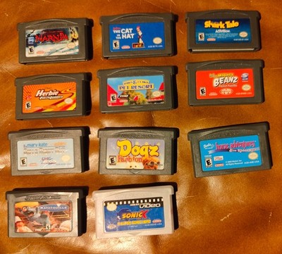 Lot of Ten (10) Nintendo Game Boy Advance Games + Video Cartridge - Working