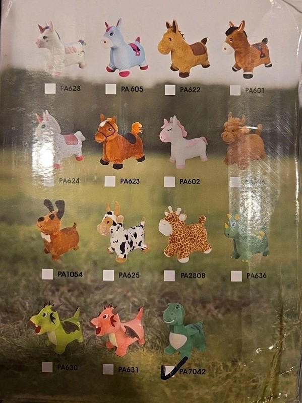 NIB Inpanky Bouncy Hopper Fabric Dino W/ Pump
