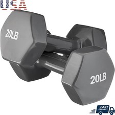 Durable 10lb Dumbbells Set Non-Slip Grip Hex Weights Strength Training Equipment