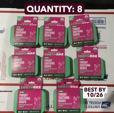 8-PACK LOT 14/CT Sootheez Organic Throat Soothing Drops Watermelon Mint