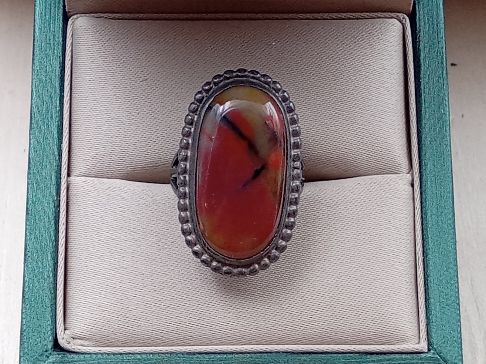 Sterling Silver Native American Unique Carnelian … - image 1