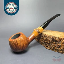 Savinelli Punto Oro 313 Smooth Prince w/Bamboo Estate Briar Pipe Italian Estates
