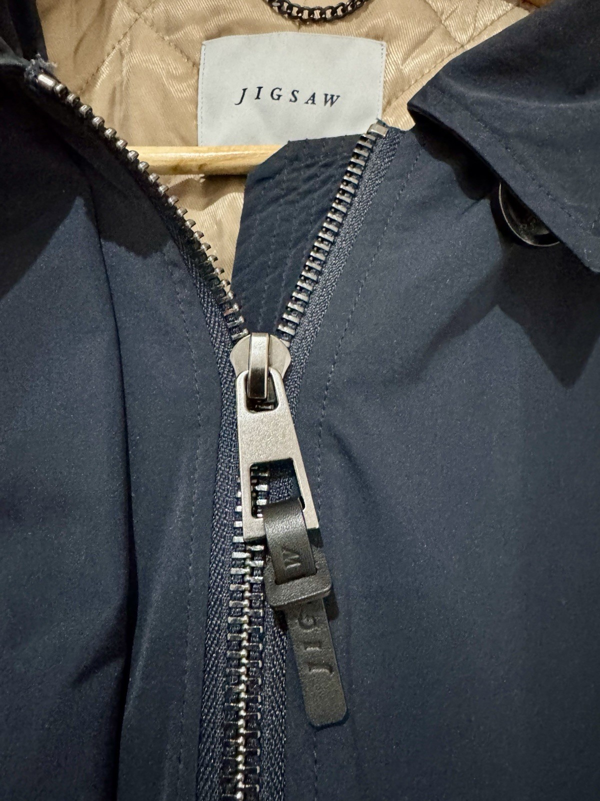 JIGSAW Marron Navy Hooded Quilted Longline Parka Jacket Coat Size 10 RRP £280 image 8