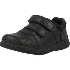 Dex Vegan Dinosaur School Shoes Black Kids Comfort Reflective Details
