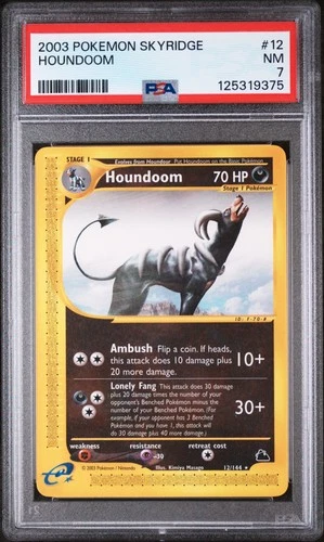 2003 POKEMON SKYRIDGE #12 HOUNDOOM PSA 7