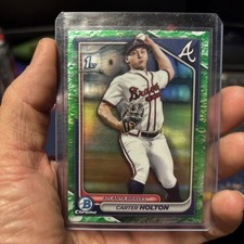2024 Bowman Draft #BDC-74 Carter Holton Chrome Lunar Glow Refractor