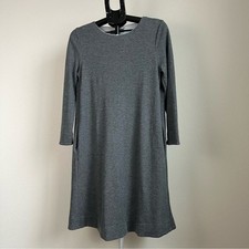 COS Gray Shift Long Sleeve Soft Basic Minimalist Knee Length Casual Dress Size M
