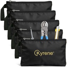 5 Pack Tool Pouches with Zipper, Utility Multipurpose Storage Organizer Tool ...