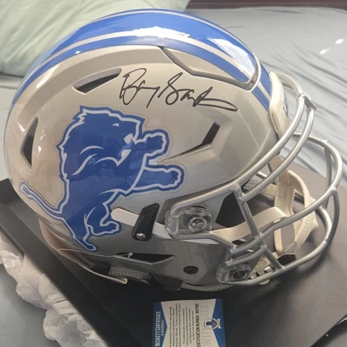 Barry Sanders Detroit Lions Riddell SpeedFlex Autographed Helmet Beckett BAS