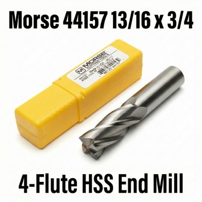 Morse Cutting Tools 44157 13/16 x 3/4 4-Flute HSS End Mill Series 4550 NOS New