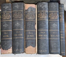 1908 NEW YORK 1st Ed New Practical Reference Library 6 Vols Snograss Hartzell