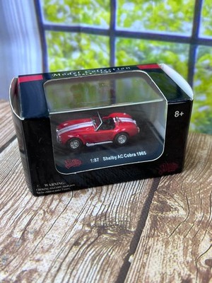 1965 Red Shelby AC Cobra Diecast Toy Car 1:87 H.O. Scale Malibu Int. #101