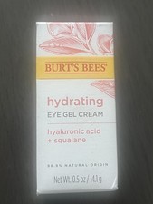 Burt's Bees Hydrating Eye Gel Cream Hyaluronic Acid  Squalane 0.5 oz NEW 