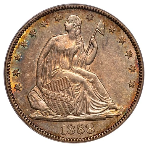 1888-P Seated Liberty Half Dollar — photo from the most recent tracked eBay sale
