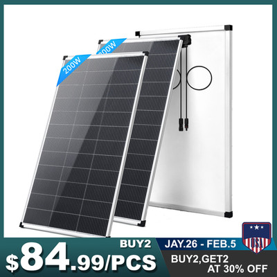 800W 400W Watt 18V Solar Panel N-Type 18BB 25% IP68 PV Home RV power charge Boat