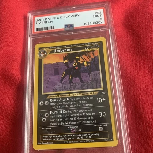 2001 Umbreon 32/75 Neo Discovery PSA 9