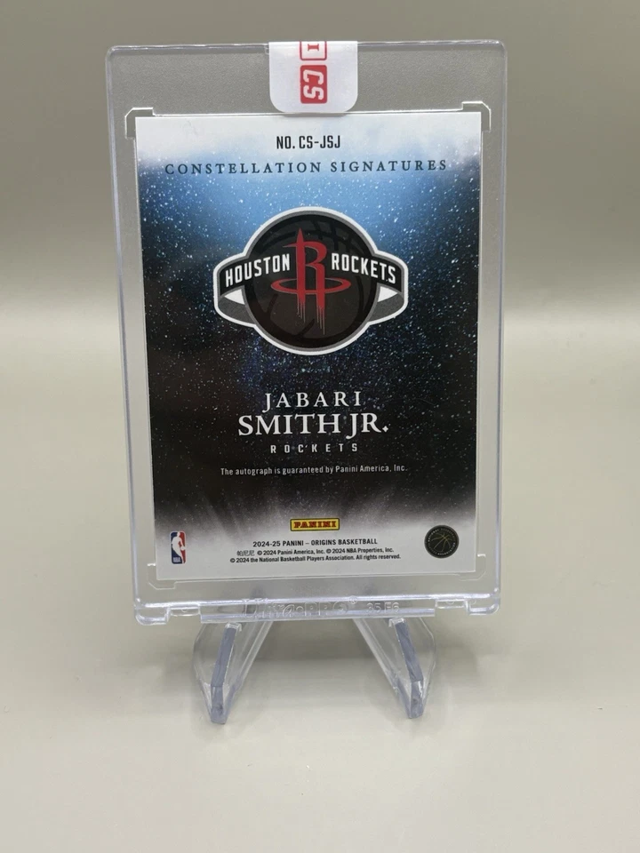 2024 Panini Origins Jabari Smith Jr. Gold constellation Auto /10 On Card Beauty - Image 2 of 2