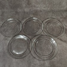 Arcoroc France Clear Glass Plates Set of 5