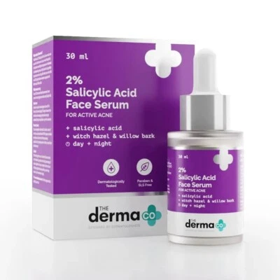Le sérum visage Derma Co 2 % d'acide salicylique pour les marques d'acné et d... - Photo 1/4