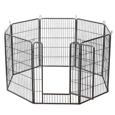 8 Panel Dog Playpen Fence Outdoor 40"Heavy Duty Exercise Pen for RV Camping Yard