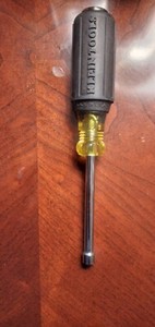 Klein Tools 630-3/16 Nut Driver, 3-Inch Hollow Shaft, Cushion Grip