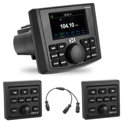 NVX VMPS35 | ATV/UTV/Marine Water-resistant 3'' Video Stereo with Remotes