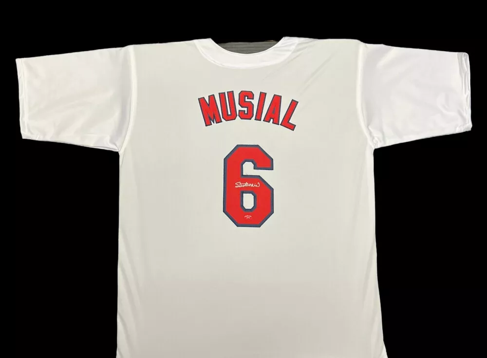 STAN MUSIAL ST LOUIS CARDINALS SIGNED AUTOGRAPHED JERSEY HOF 1969 GLOBAL COA