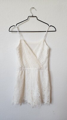 New Romper Size Small White Floral Lace Bridal Wedding Classy Chic