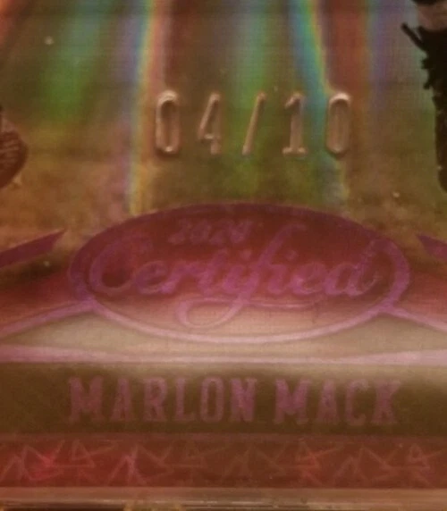 Marlon Mack 2020 Panini Certified /10 Colts - Image 4 of 4