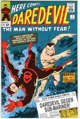 DAREDEVIL #7 German reprint 2000 DD in red costume vs. Namor the Sub-Mariner