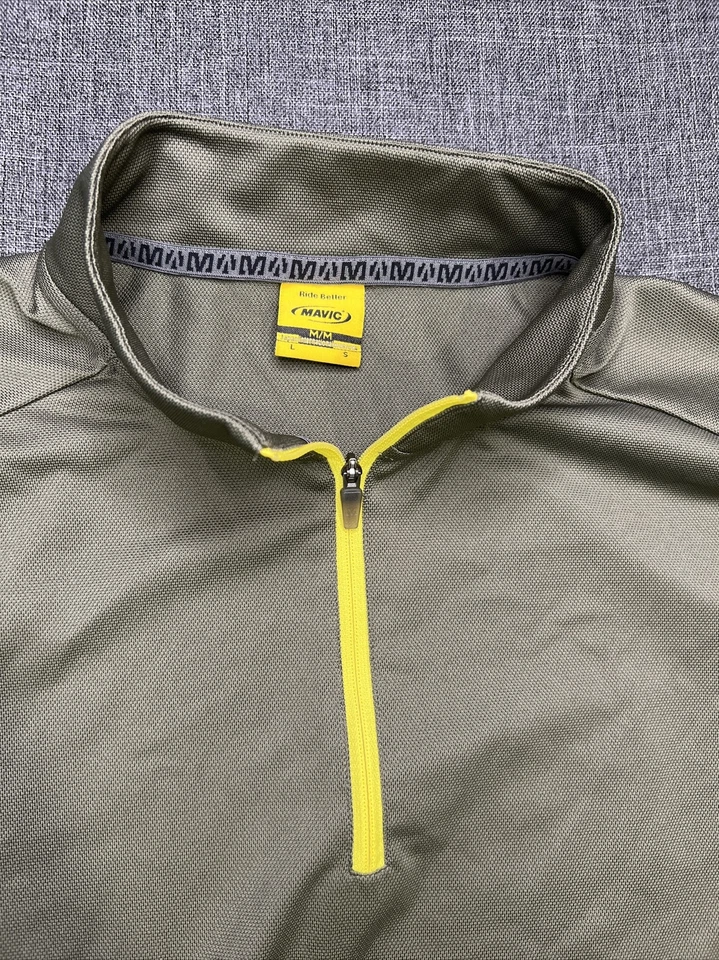 Mavic Mock Neck Shirt Adult Mens Small Cycling Road Biking Triathlon Trail Wick - Изображение 2 из 4