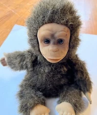1994 Vintage 10” Hosung Chimp Monkey Plush Stuffed Animal Squeaker Face