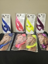 Lot Of 8 Scunci Hot Streaks Clip On Faux Hair 18" 4 Different Colors 2 Of Each