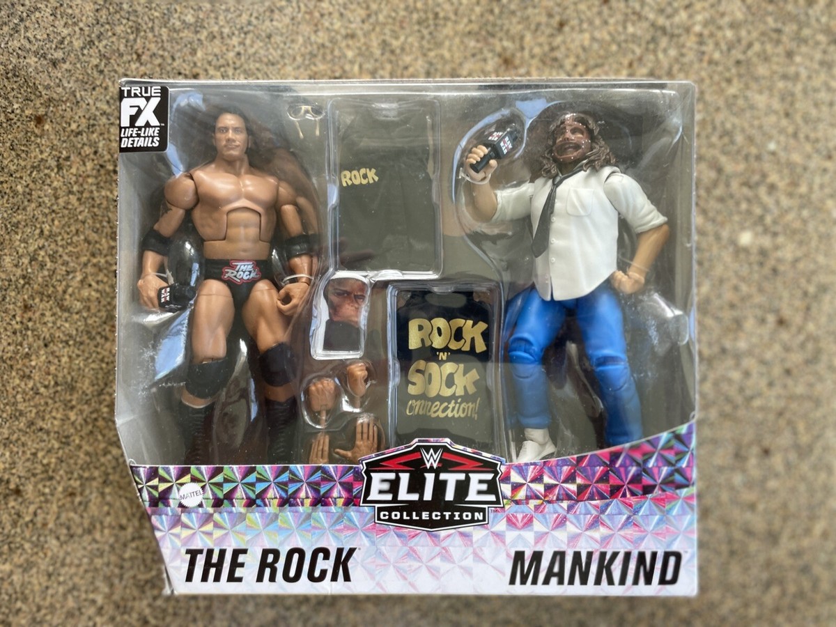WWE Elite 2-Pack Mankind & The Rock (Rock & Sock Connection
