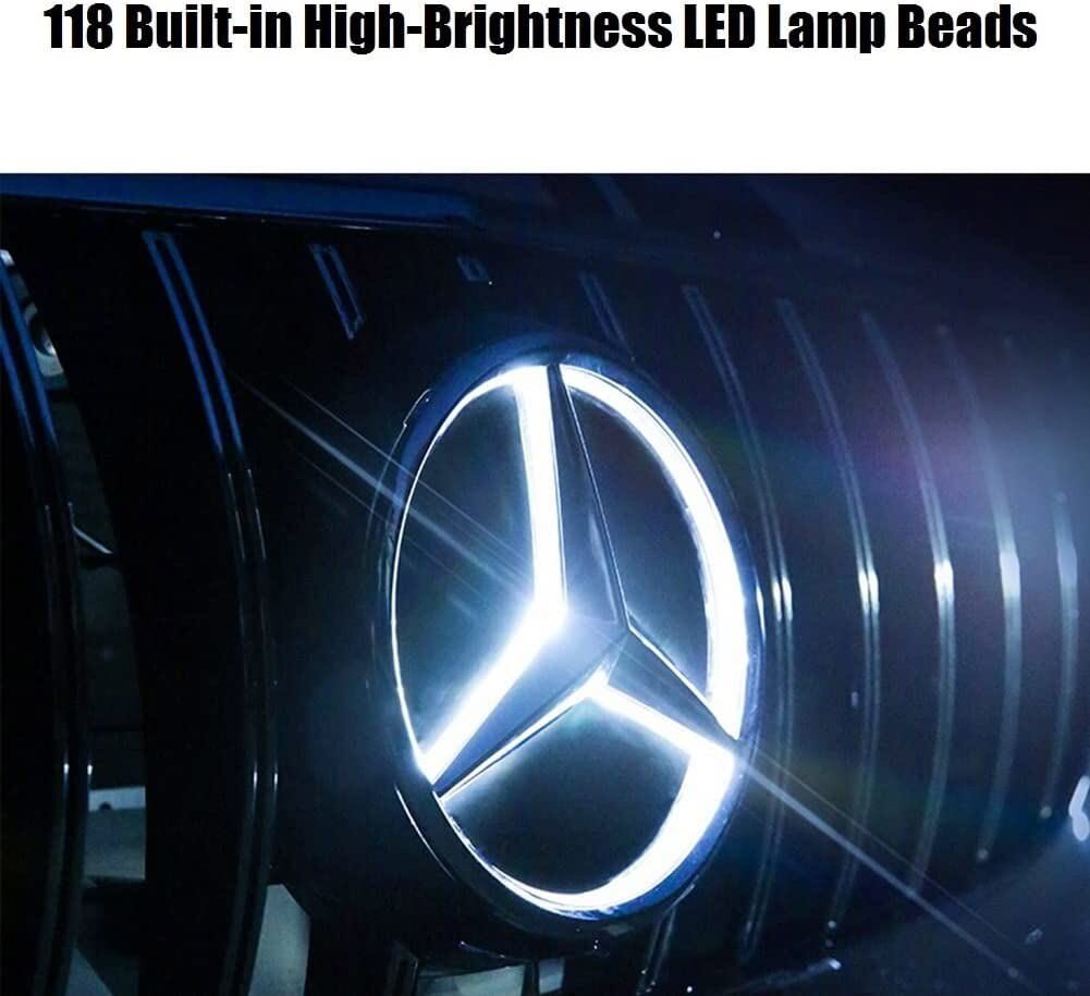 MercedesBenz 5D LED White Light Car Tail Logo Badge Emblem Light For