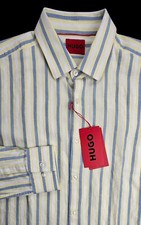 HUGO BOSS KENNO RED TAG NEW Men's Slim Fit CASUAL SHIRT SIZE 16.5/42