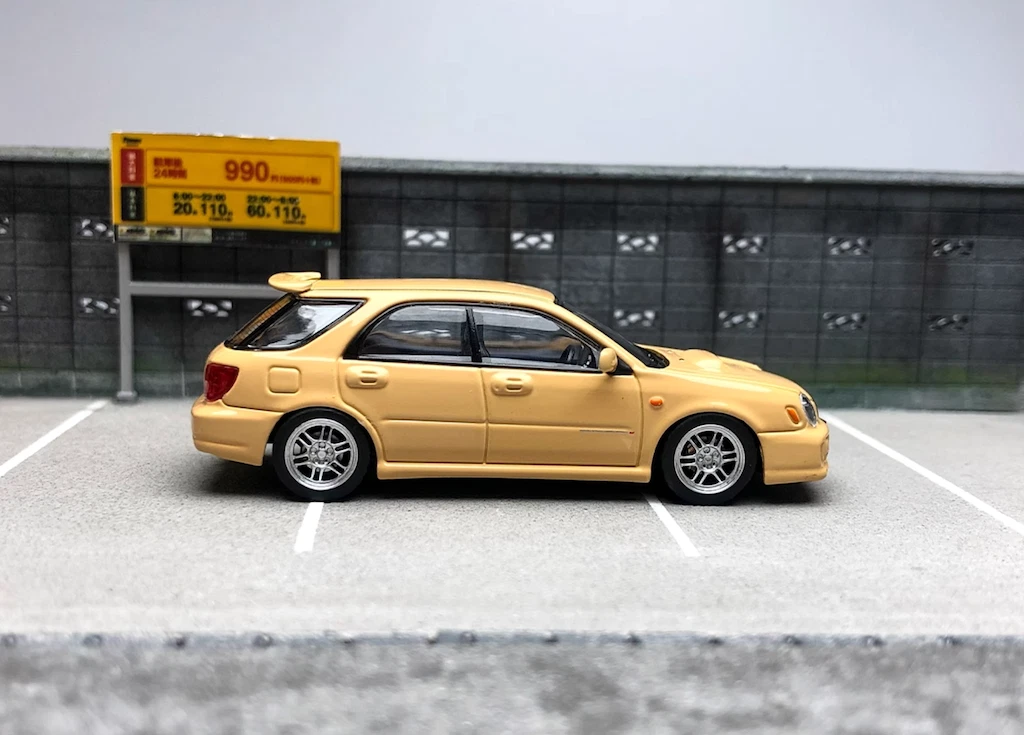 1:64 Furuya HEC Yellow Impreza WRX STI VII 7 Wagon Model