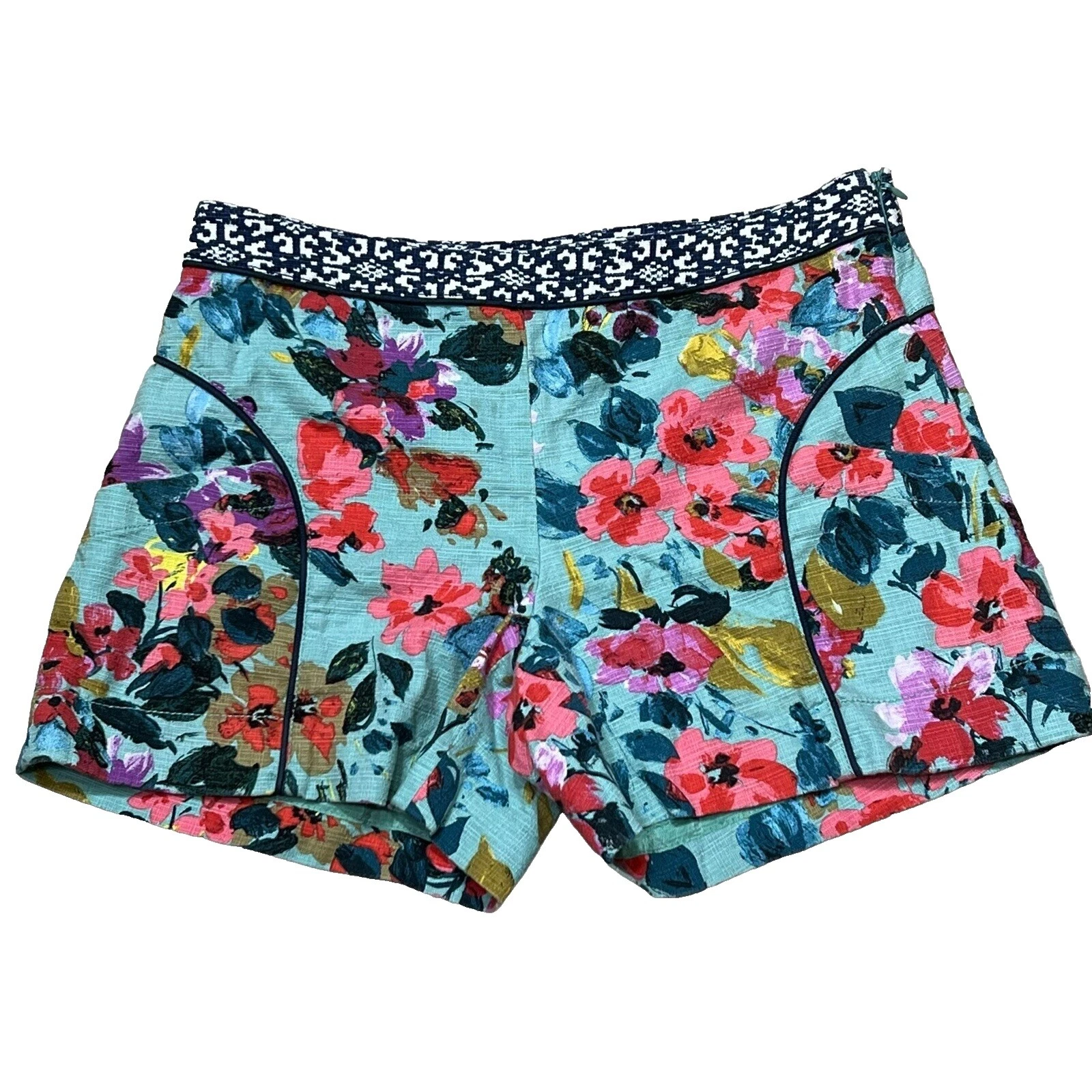 Шорты Anthropologie из хлопковой смеси с цветочным узором для женщин