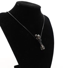 King Baby Studios Bone Shaped Pendant Necklace Fine Silver .925