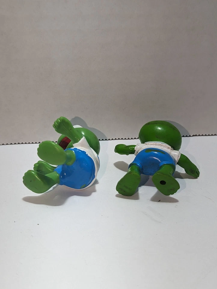 Juego De 2 Figuras De PVC De Colección Muppet Babies KERMIT 1986 McDonalds Plaza Sésamo Foto 3 de 3