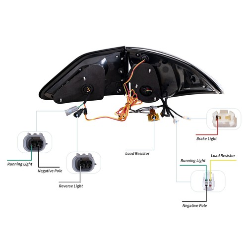 VLAND Pair Tail Light Rear Lamps LED For 2009-2014 Lexus RX350 RX450H RX270 3rd - Afbeelding 6 van 10
