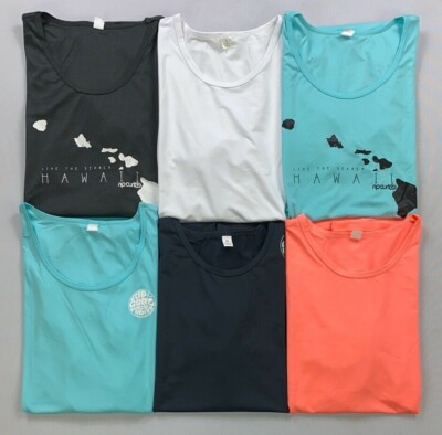 Women's Ripcurl Rip Curl Wet Suits Tee Shirt Fit Short Sleeve Swim Shirt UPF 50+