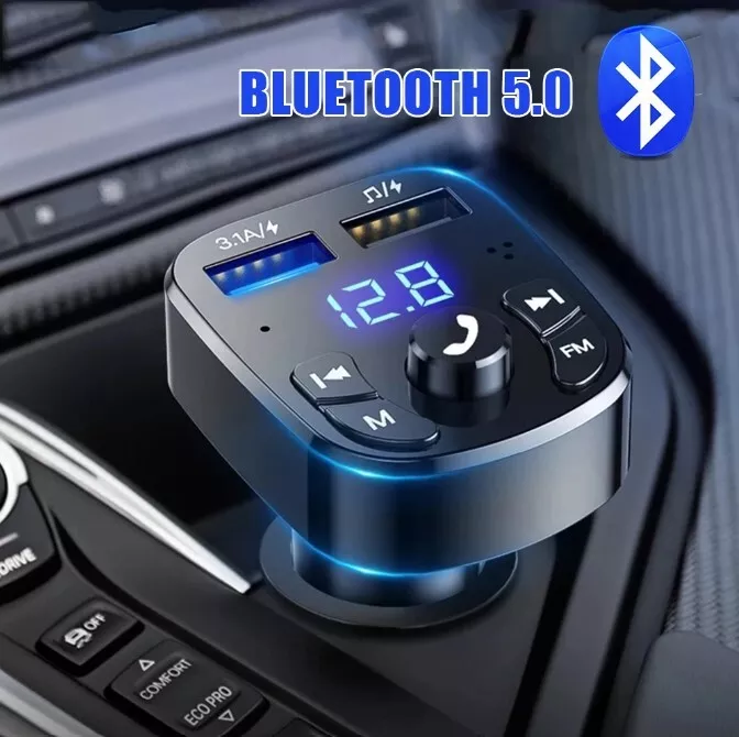 Transmisor FM bluetooth manos libres para auto 